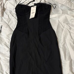 Zara Black Strapless Dress